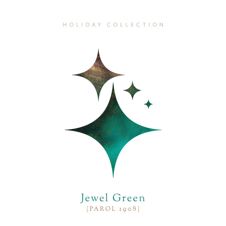 Vinta Inks Holiday Collection 30ml Bottled Ink in Jewel Green (Parol 1908) — Vinta Inks fountain pen ink — premium bottled ink for writing, at Cityluxe Singapore