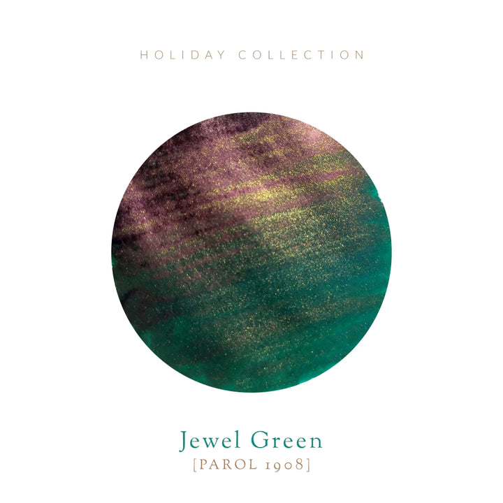 Vinta Inks Holiday Collection 30ml Bottled Ink in Jewel Green (Parol 1908) — Vinta Inks fountain pen ink — premium bottled ink for writing, at Cityluxe Singapore
