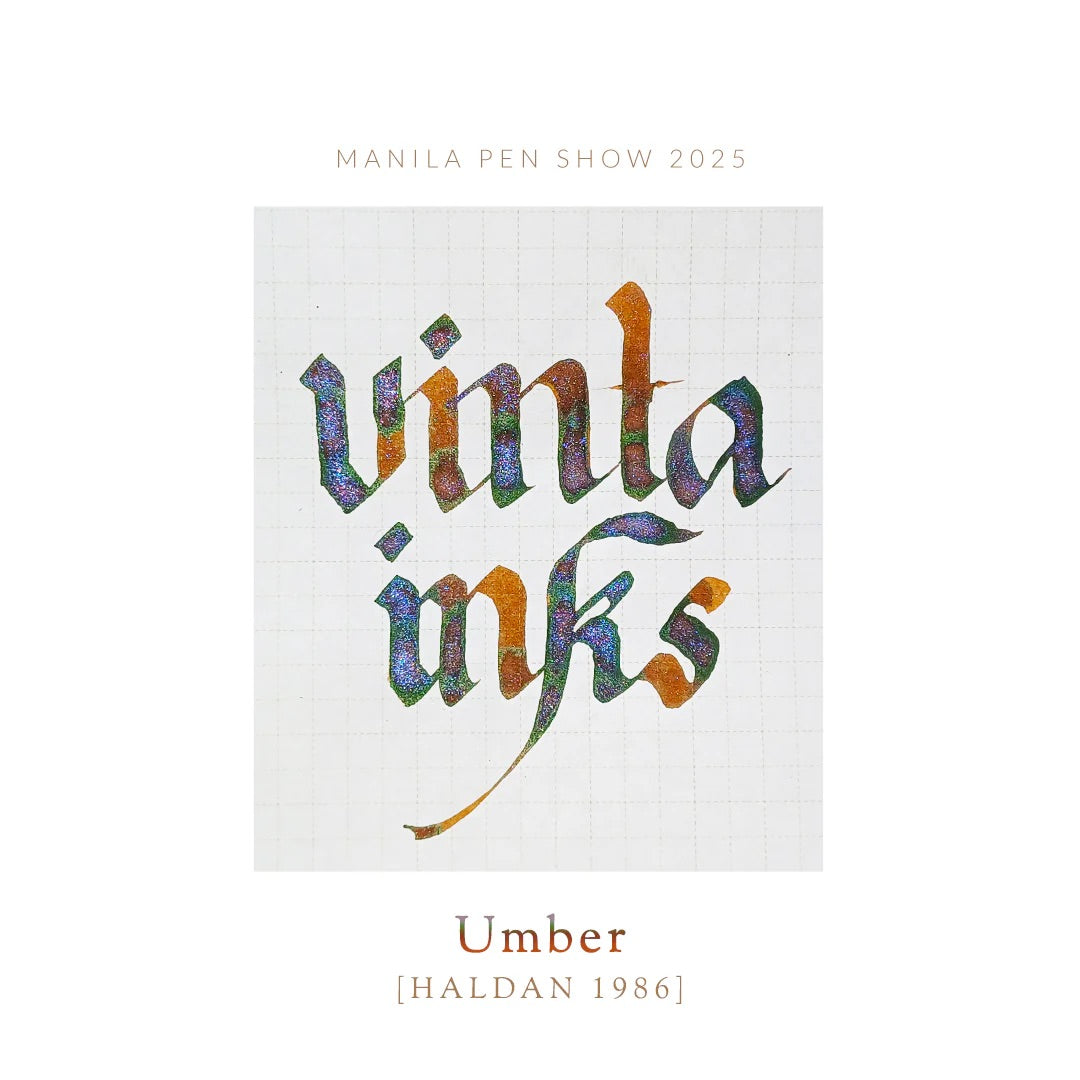 Vinta Inks 30ml Bottled Ink in Umber [Haldan 1986] — Vinta Inks fountain pen ink — premium bottled ink for writing, at Cityluxe Singapore