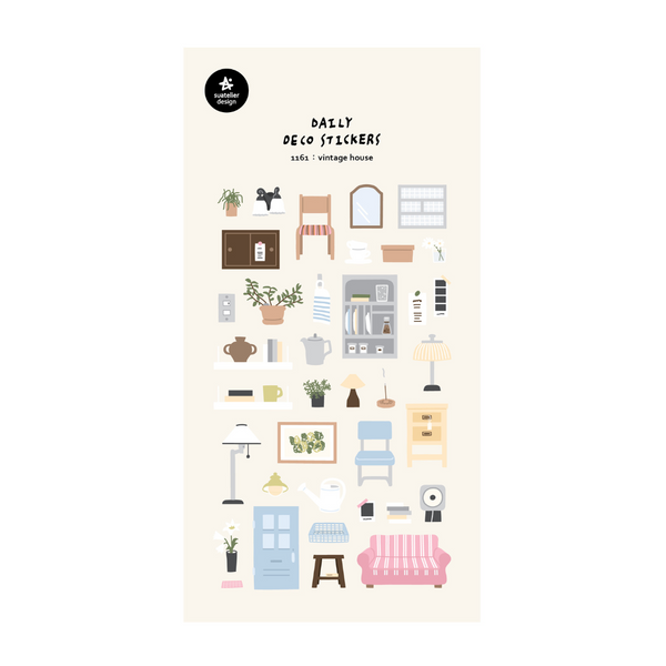 Load image into Gallery viewer, Suatelier Daily Deco Stickers - Vintage House
