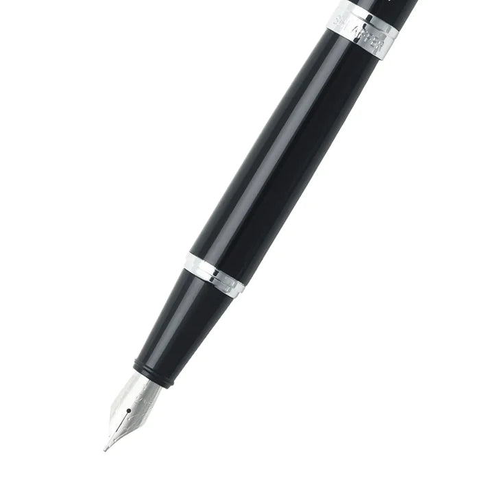 Sheaffer 300 E9312 Glossy Black  With Chrome Trims Fountain Pen (WW30) — Sheaffer fountain pen — precision nib writing instrument, at Cityluxe Singapore stationery store