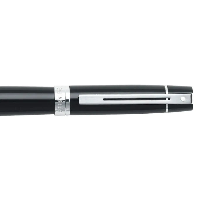 Sheaffer 300 E9312 Glossy Black  With Chrome Trims Fountain Pen (WW30) — Sheaffer fountain pen — precision nib writing instrument, at Cityluxe Singapore stationery store