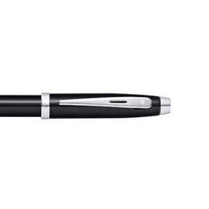 Sheaffer 100 E9338 Ballpoint Pen - Glossy Black Lacquer with Chrome Plated Trims