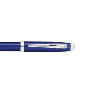 Sheaffer 100 E9339 Fountain Pen - Glossy Blue Lacquer with Chrome Plated Trims