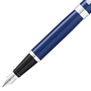 Sheaffer 300 E9341 Fountain Pen - Glossy Blue with Chrome Plated Trims