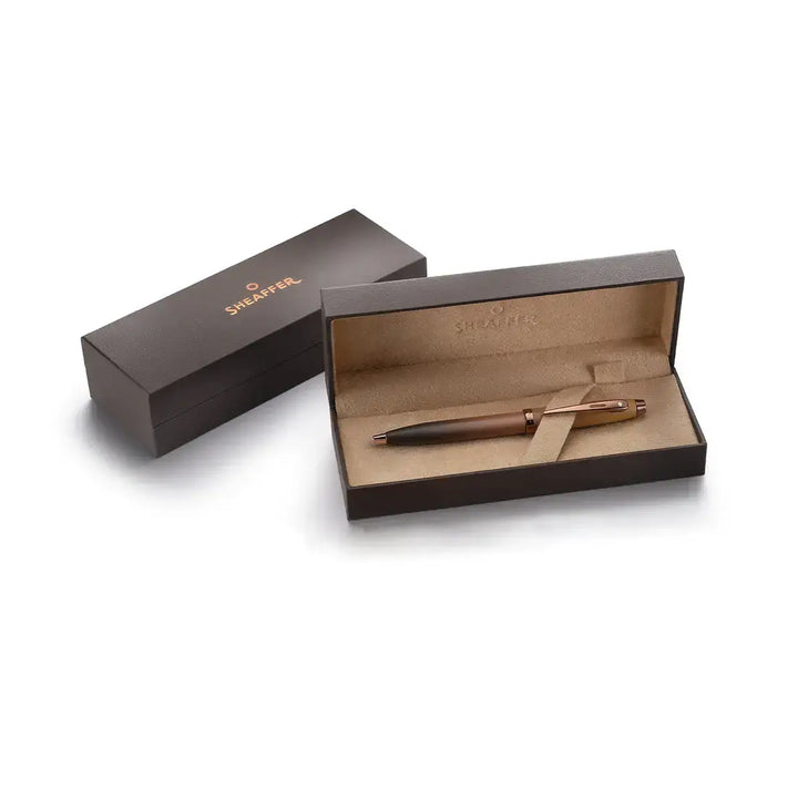 Sheaffer VFM E9428 Coffee Edition Matt Brown  With Regal Brown PVD Trims Ballpoint Pen (WW31 Coffee)