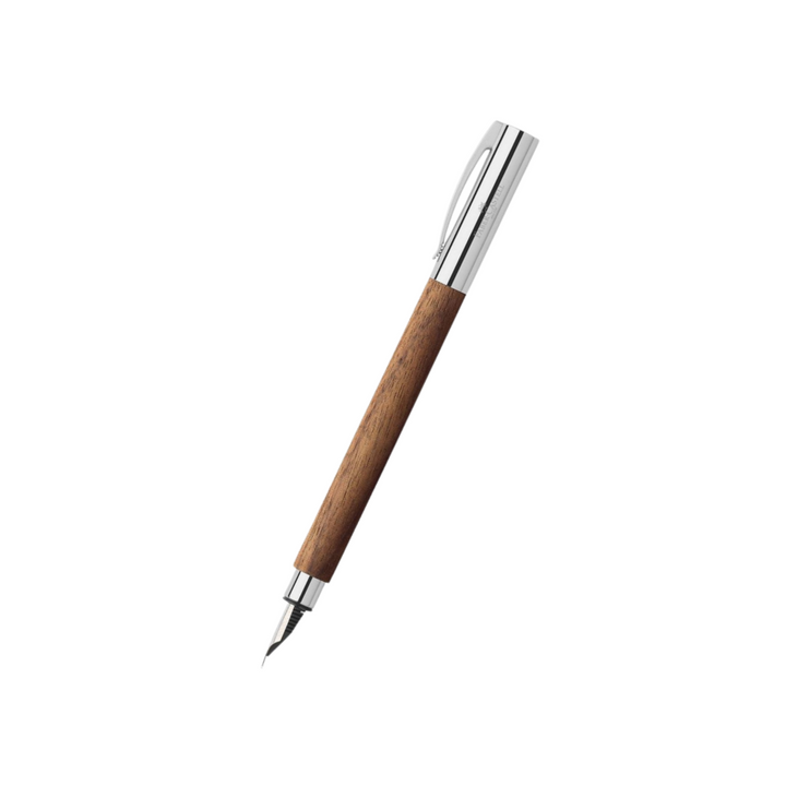 Faber-Castell Ambition Fountain Pen Walnut Wood — Faber-Castell fountain pen — precision nib writing instrument, at Cityluxe Singapore stationery store