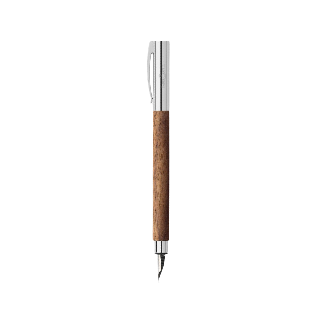 Faber-Castell Ambition Fountain Pen Walnut Wood — Faber-Castell fountain pen — precision nib writing instrument, at Cityluxe Singapore stationery store