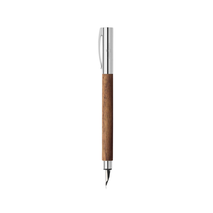Faber-Castell Ambition Fountain Pen Walnut Wood — Faber-Castell fountain pen — precision nib writing instrument, at Cityluxe Singapore stationery store
