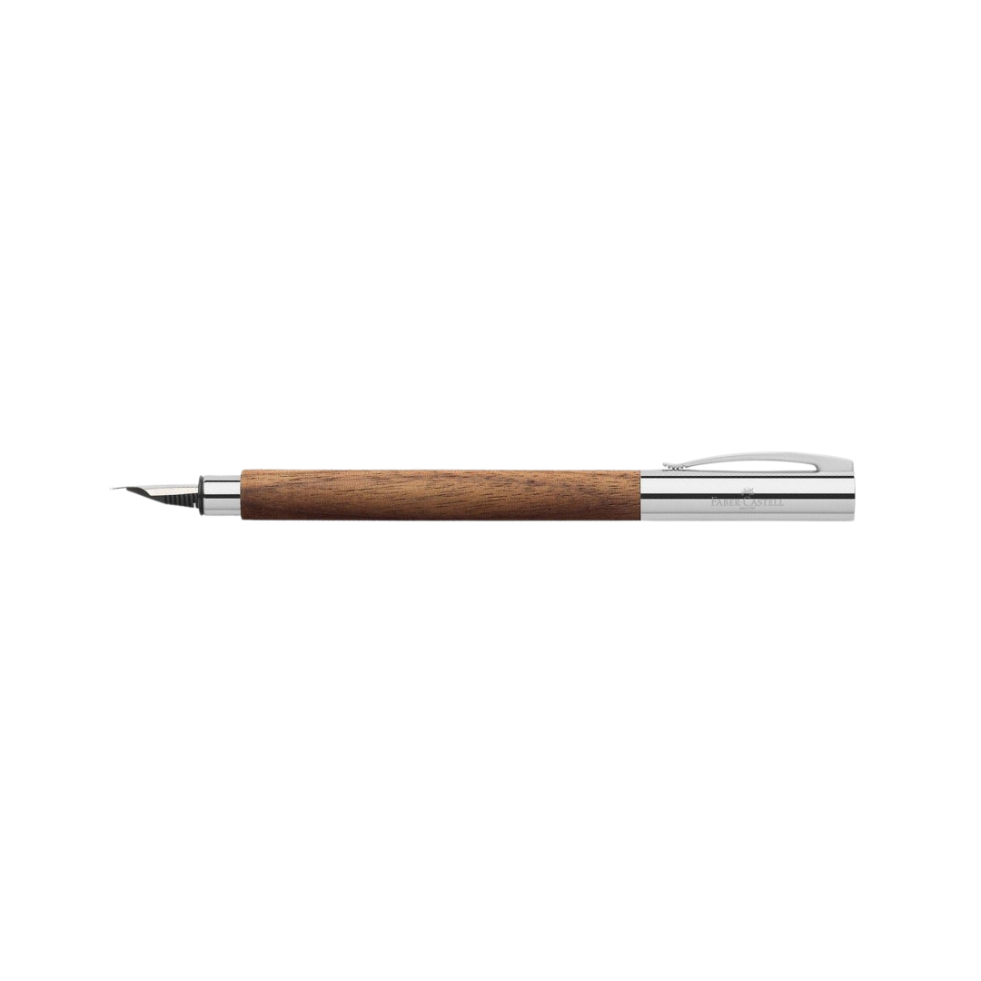Faber-Castell Ambition Fountain Pen Walnut Wood — Faber-Castell fountain pen — precision nib writing instrument, at Cityluxe Singapore stationery store
