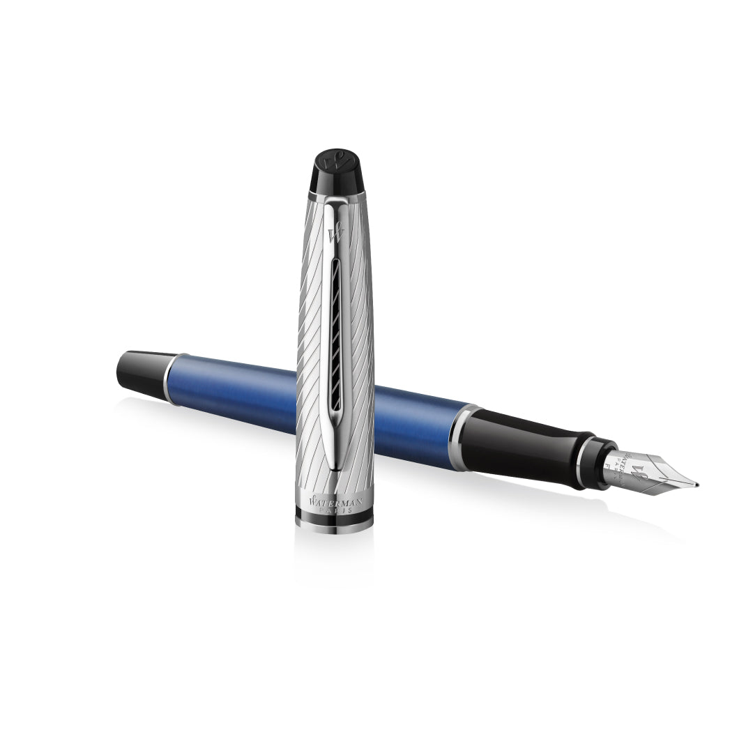 Waterman Expert 3 Deluxe Metallic Blue Fountain Pen