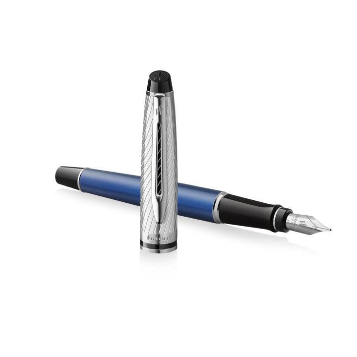 Waterman Expert 3 Deluxe Metallic Blue Fountain Pen