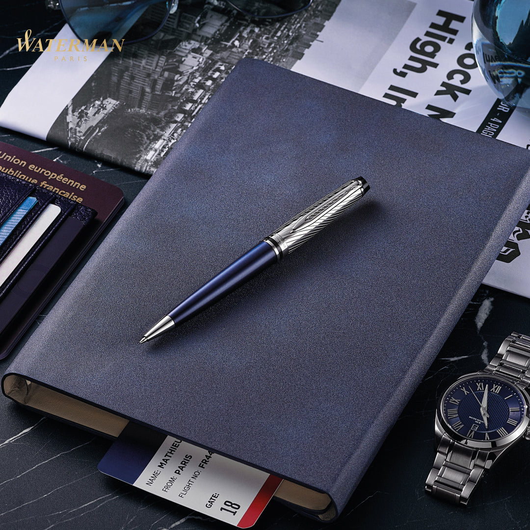 Waterman Expert 3 Deluxe Metallic Blue Fountain Pen