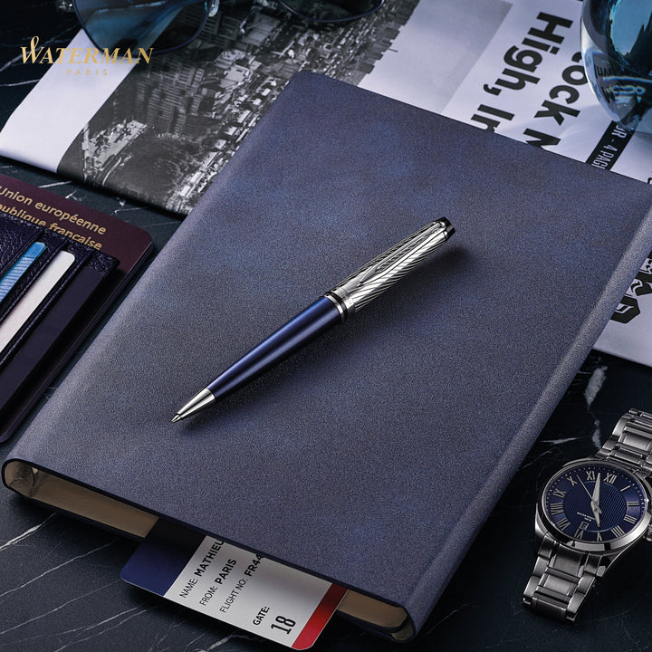 Waterman Expert 3 Deluxe Metallic Blue Fountain Pen