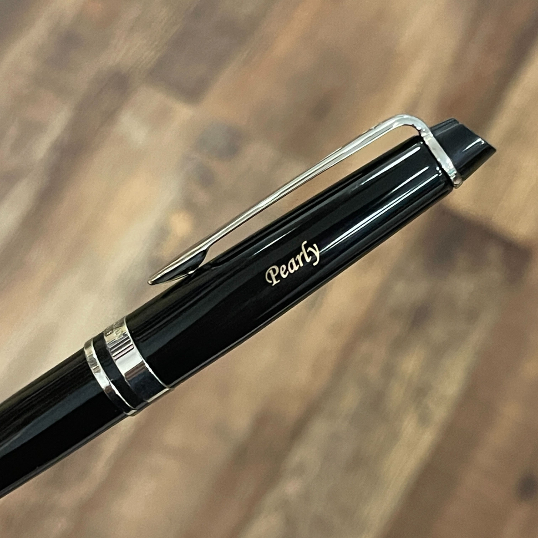 Waterman Expert3 Laque Black CT Ballpoint Pen — writing at an angle