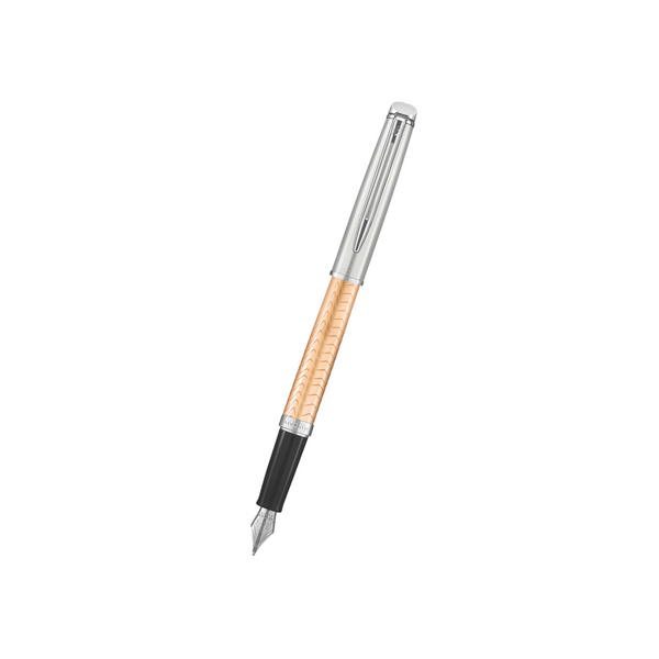 Waterman Hemisphere 18 Deluxe Rose Wave Fountain Pen - Medium — capped