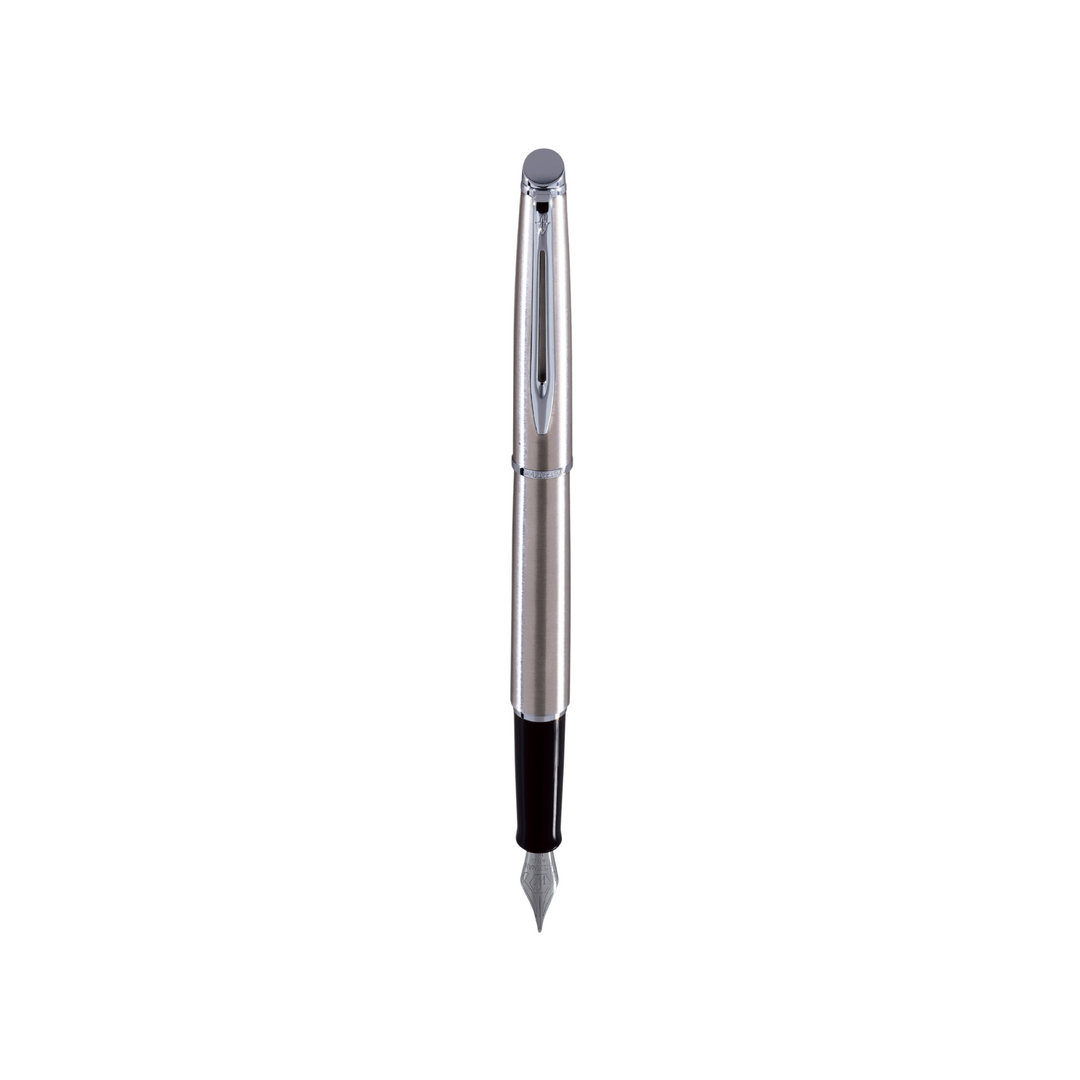 Waterman Hemisphere Stainless Steel CT Fountain Pen in Medium (FPD 2024) — Waterman fountain pen — precision nib writing instrument, at Cityluxe Singapore stationery store