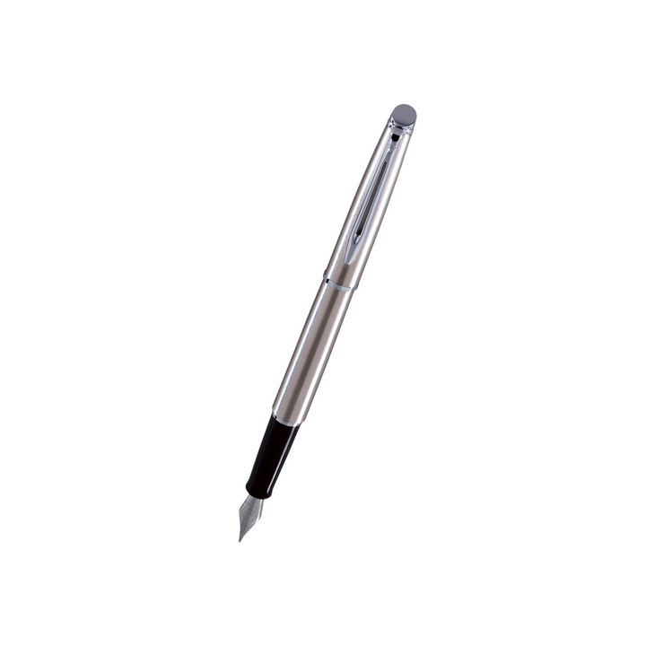 Waterman Hemisphere Stainless Steel CT Fountain Pen in Medium (FPD 2024) — Waterman fountain pen — precision nib writing instrument, at Cityluxe Singapore stationery store
