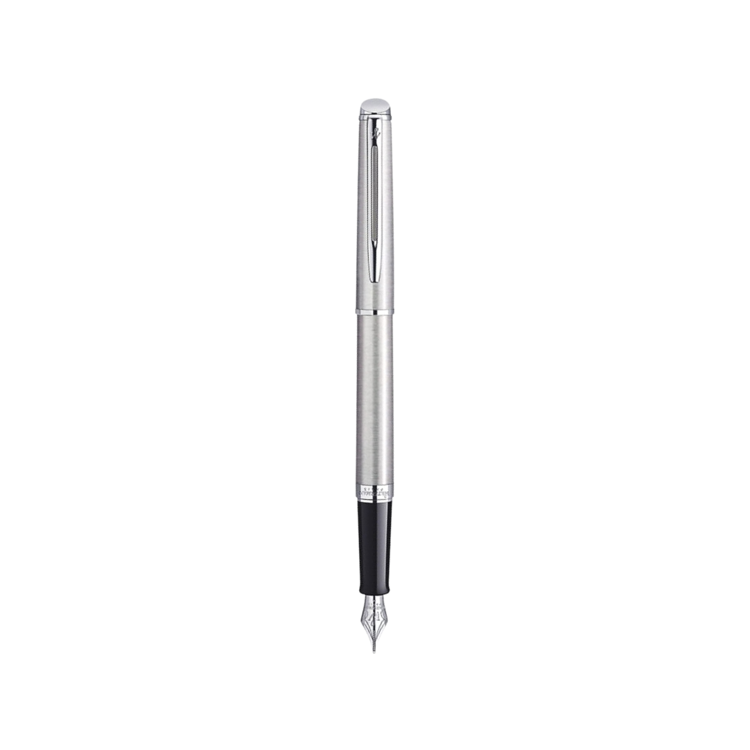 Waterman Hemisphere Stainless Steel CT Fountain Pen — Waterman fountain pen — precision nib writing instrument, at Cityluxe Singapore stationery store