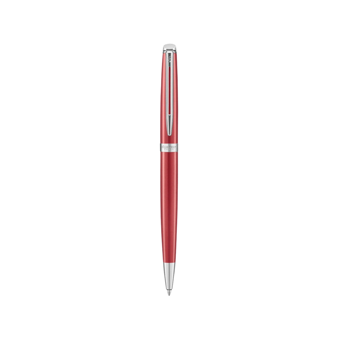 Waterman Hemisphere18 Coral Pink Rollerball — uncapped with cap posted