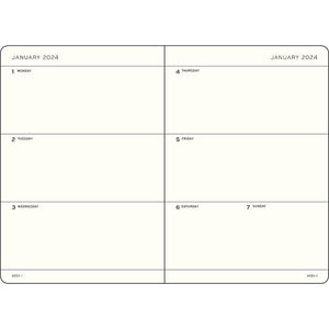 Leuchtturm1917 A5 Medium Hardcover Weekly Planner With Booklet 2024 - Black