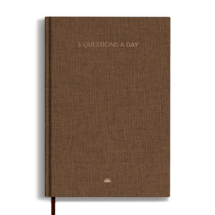 Chai Sunrise 3 Questions a Day Journal in Wood — Chai Sunrise notebook — quality writing journal with premium paper, at Cityluxe Singapore stationery store