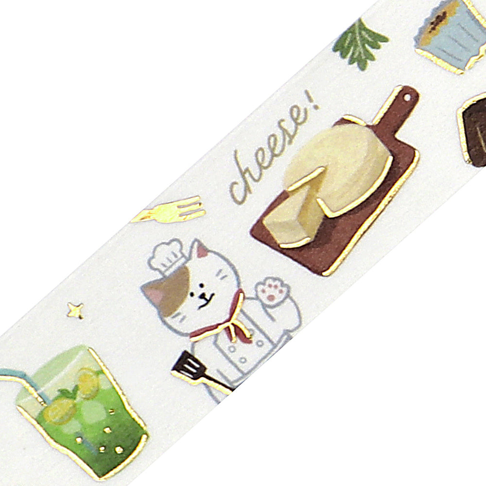 BGM Foil Stamping Masking Tape: World Cafe Travel in France — BGM washi tape — decorative Japanese paper tape for journaling and craft, at Cityluxe Singapore