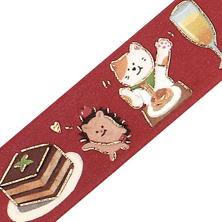 BGM Foil Stamping Masking Tape: World Cafe Travel in Italy — BGM washi tape — decorative Japanese paper tape for journaling and craft, at Cityluxe Singapore