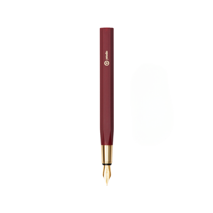 Ystudio Resin Fountain Pen Red Medium — Ystudio fountain pen — precision nib writing instrument, at Cityluxe Singapore stationery store