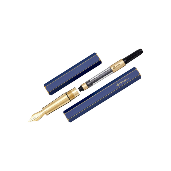 Load image into Gallery viewer, Ystudio Classic Revolve Fountain Pen Blue
