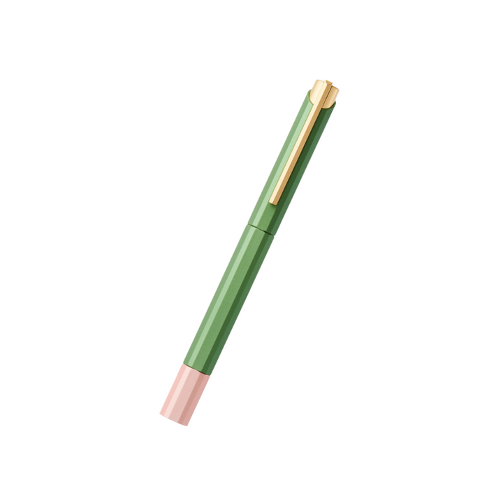 Ystudio Glamour Evolve-Bihex Rollerball Pen Absinthe — Ystudio rollerball pen — fluid gel ink writing instrument, at Cityluxe Singapore