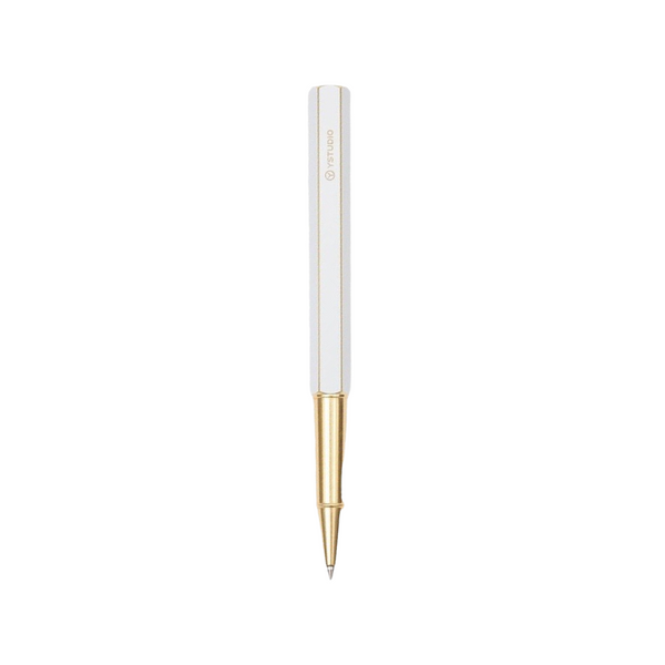 Load image into Gallery viewer, Ystudio Classic Revolve Rollerball Pen - White
