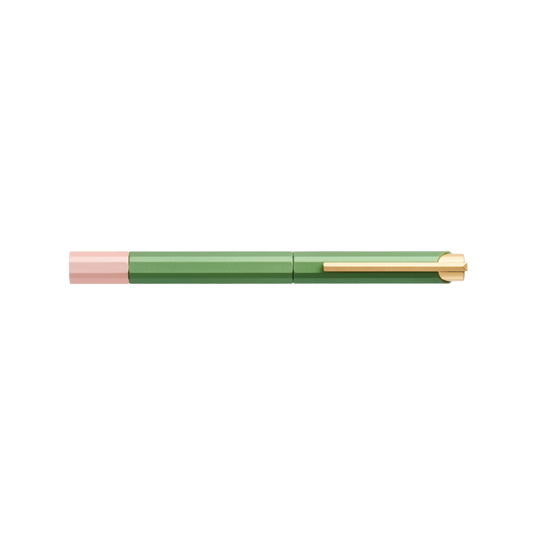Ystudio Glamour Evolve-Bihex Rollerball Pen Absinthe — Ystudio rollerball pen — fluid gel ink writing instrument, at Cityluxe Singapore