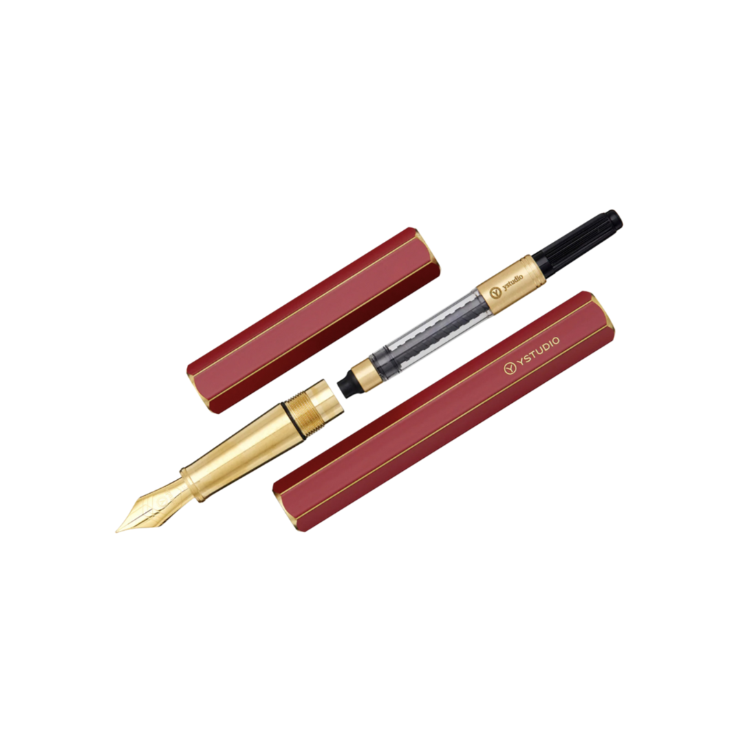 Ystudio 클래식 리볼브 만년필 레드