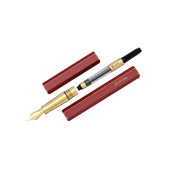Ystudio 클래식 리볼브 만년필 레드