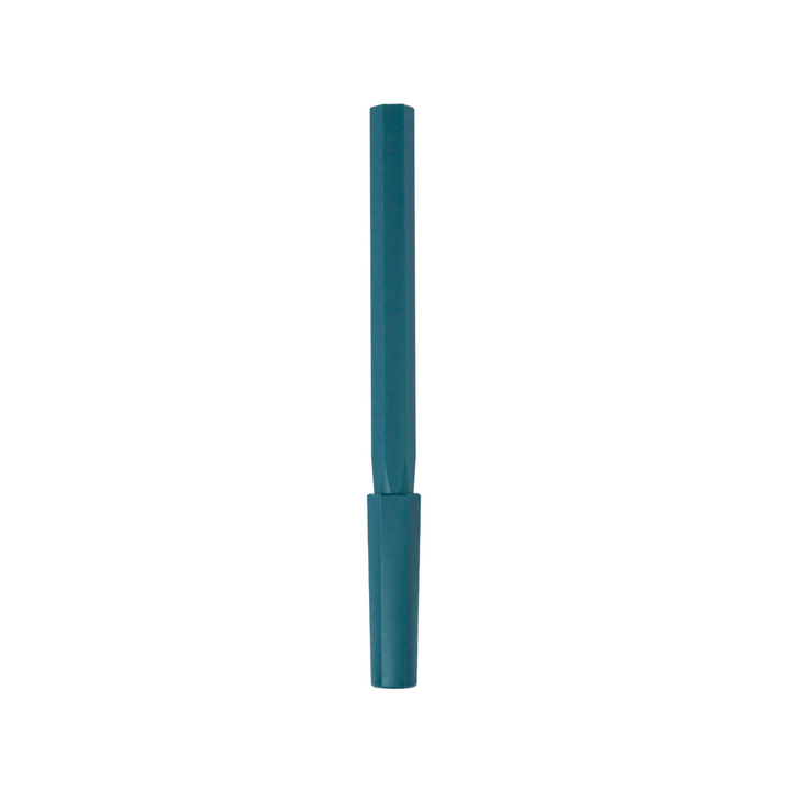Ystudio Glamour Evolve-Ocean Sustainable Rollerball Pen in Sea Indigo — Ystudio rollerball pen — fluid gel ink writing instrument, at Cityluxe Singapore