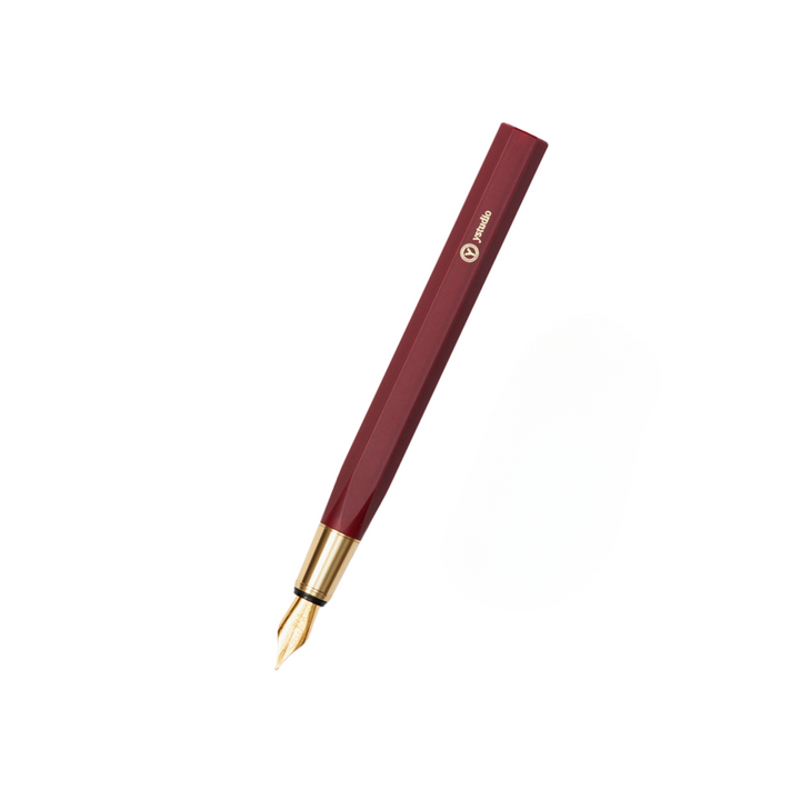 Ystudio Resin Fountain Pen Red Medium — Ystudio fountain pen — precision nib writing instrument, at Cityluxe Singapore stationery store