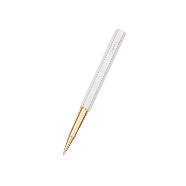 Load image into Gallery viewer, Ystudio Classic Revolve Rollerball Pen - White
