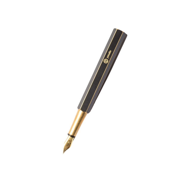 Ystudio Brassing Portable Fountain Pen Medium — Ystudio fountain pen — precision nib writing instrument, at Cityluxe Singapore stationery store