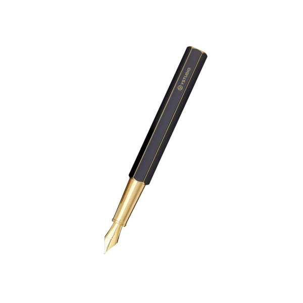 Ystudio Classic Revolve Fountain Pen Black — Ystudio fountain pen — precision nib writing instrument, at Cityluxe Singapore stationery store