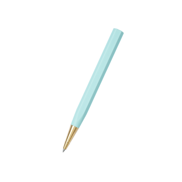 Ystudio Glamour Evolve-Ocean Sustainable Rollerball Pen - Sky Blue — capped