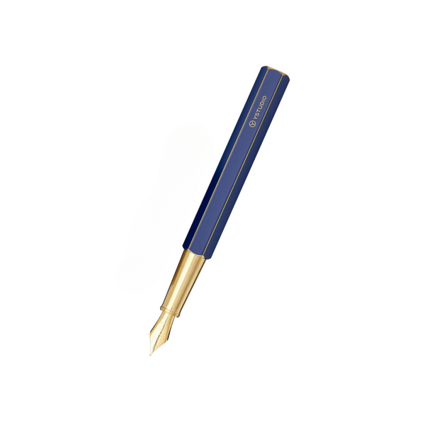 Ystudio Classic Revolve Fountain Pen Blue — Ystudio fountain pen — precision nib writing instrument, at Cityluxe Singapore stationery store