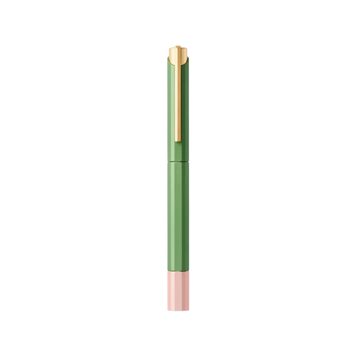 Ystudio Glamour Evolve-Bihex Rollerball Pen Absinthe — Ystudio rollerball pen — fluid gel ink writing instrument, at Cityluxe Singapore