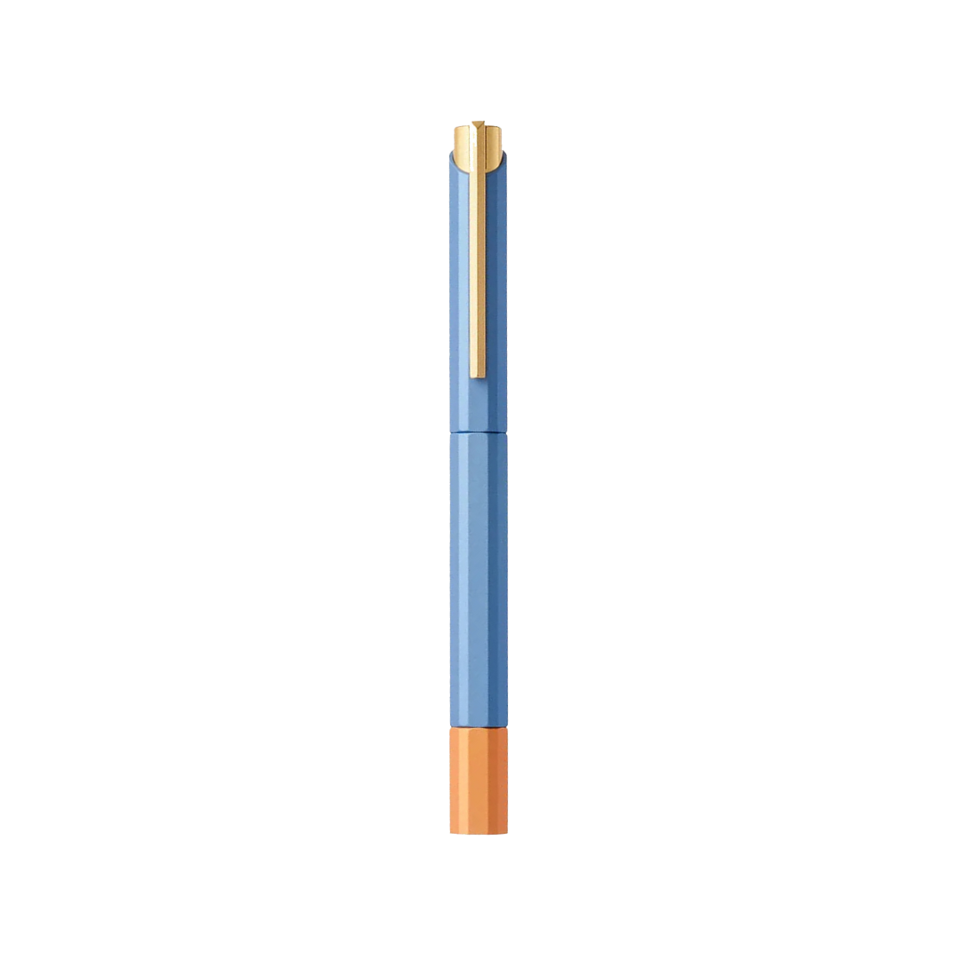 Ystudio Glamour Evolve-Bihex Rollerball Pen Blue Gin
