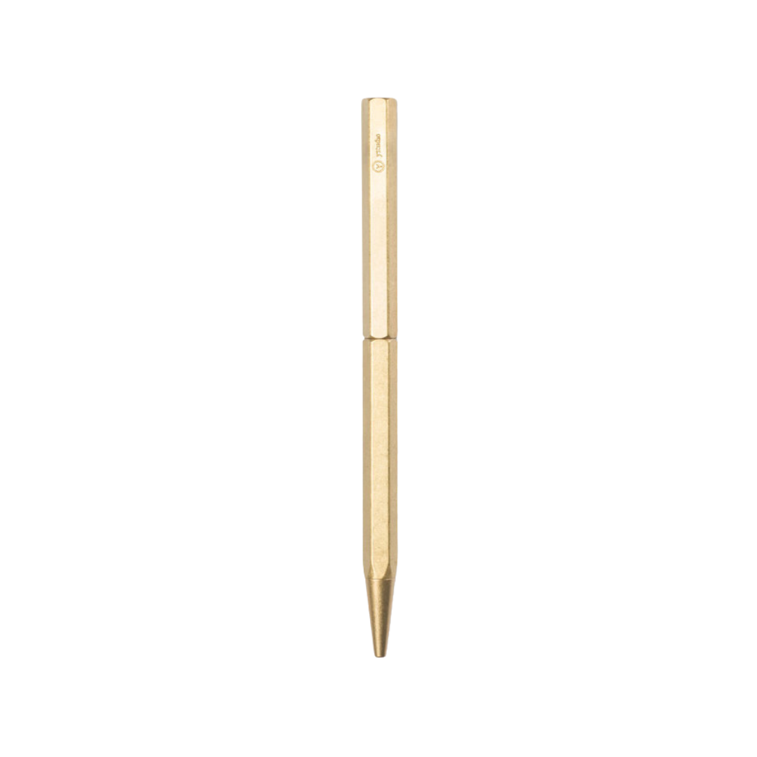 Ystudio Classic Revolve-Slim Ballpoint Pen in Brass — Ystudio ballpoint pen — reliable smooth-writing everyday pen, at Cityluxe Singapore
