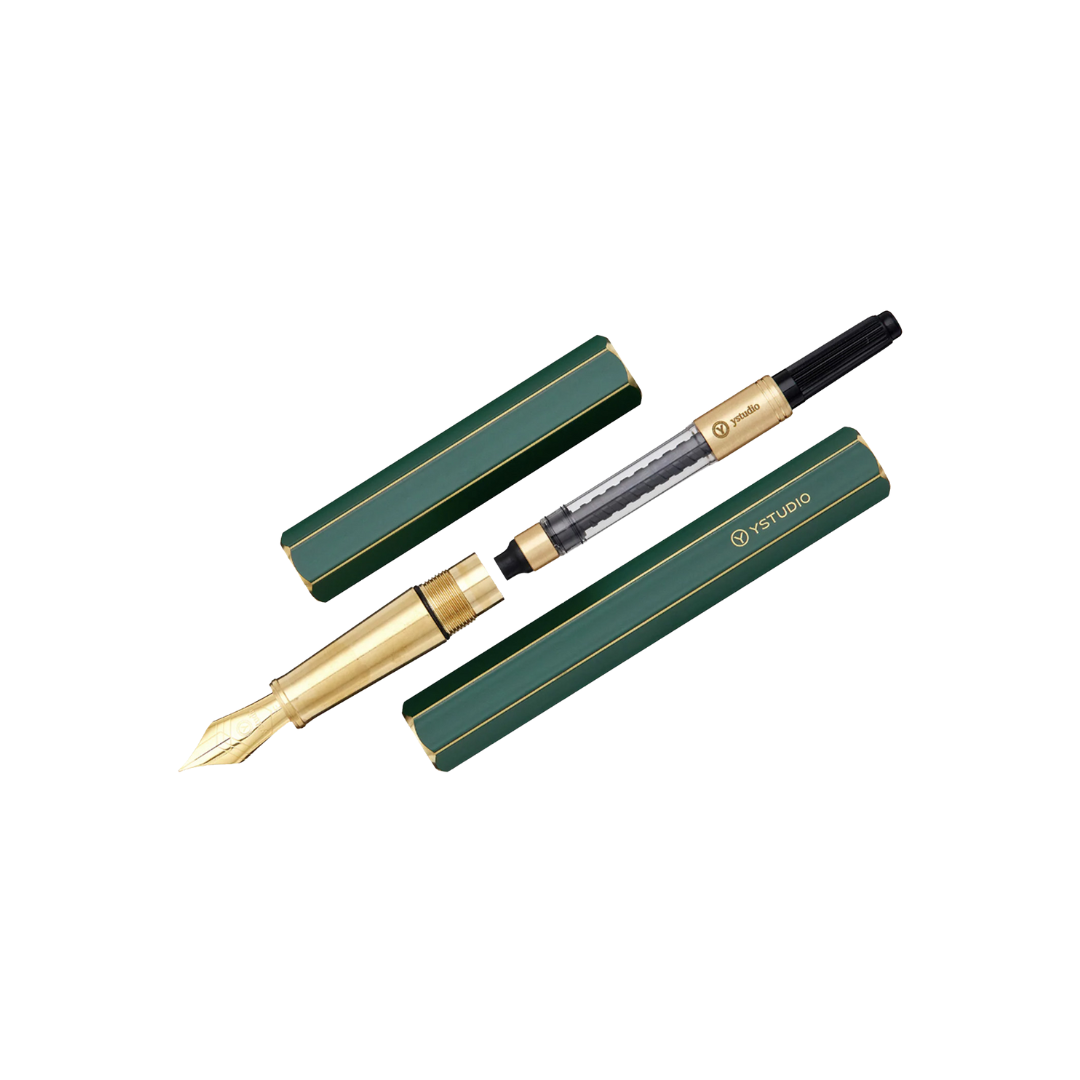 Ystudio Classic Revolve Fountain Pen Green
