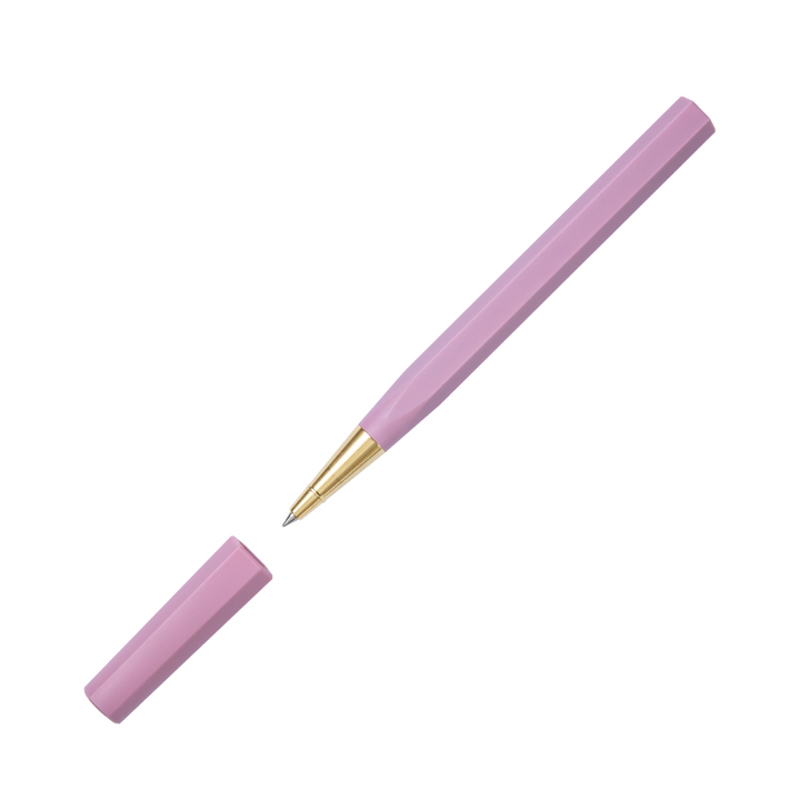 Ystudio Glamour Evolve-Ocean Sustainable Rollerball Pen in Evening Purple — Ystudio rollerball pen — fluid gel ink writing instrument, at Cityluxe Singapore