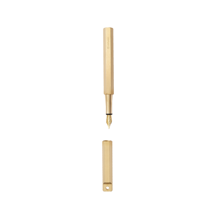 Ystudio Classic Revolve Portable Fountain Pen - Brass