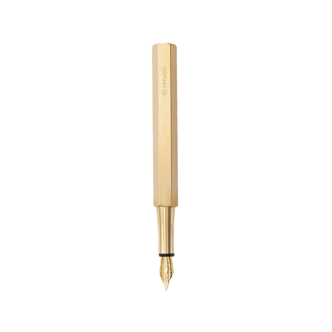 Ystudio Classic Revolve Portable Fountain Pen - Brass