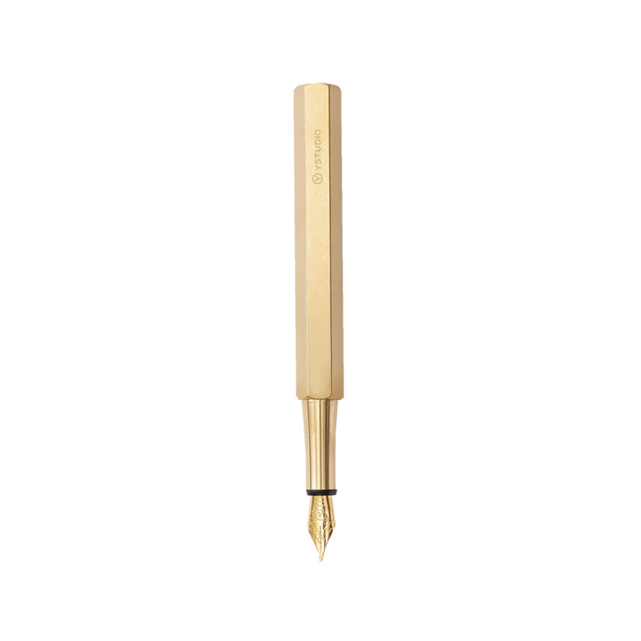 Ystudio Classic Revolve Portable Fountain Pen - Brass